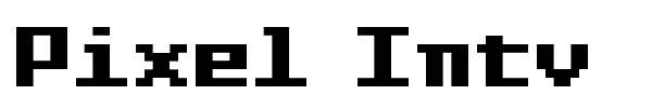 Pixel Intv font preview